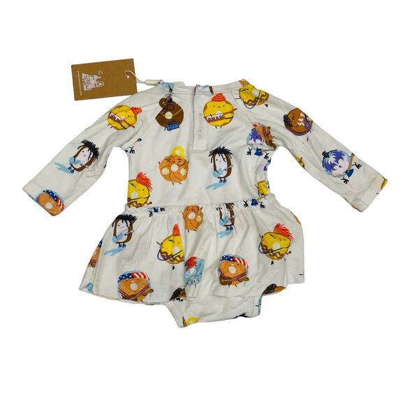 NWT Angel Dear 0/3M 80s Donuts Skirted Bodysuit - Picture 2 of 5